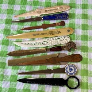 Vintage Set of 9 Letter Openers Collection